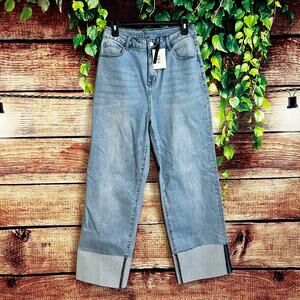 Ampersand Avenue Monterey Wide Leg Jeans Womens Large Light Blue Denim High Rise